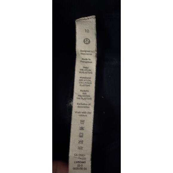 Lululemon Navy Stretch High Rise Jogger Pants Drawstring Pockets Size 10 - Picture 8 of 8